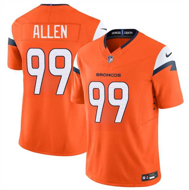 Men & Women & Youth Denver Broncos #99 Zach Allen Orange 2024 F.U.S.E. Vapor Limited Football Stitched Jersey